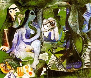 nach oben Ölbilder verkaufen - Luncheon auf dem Gras nach Manet 3 1961 Kubismus Pablo Picasso
